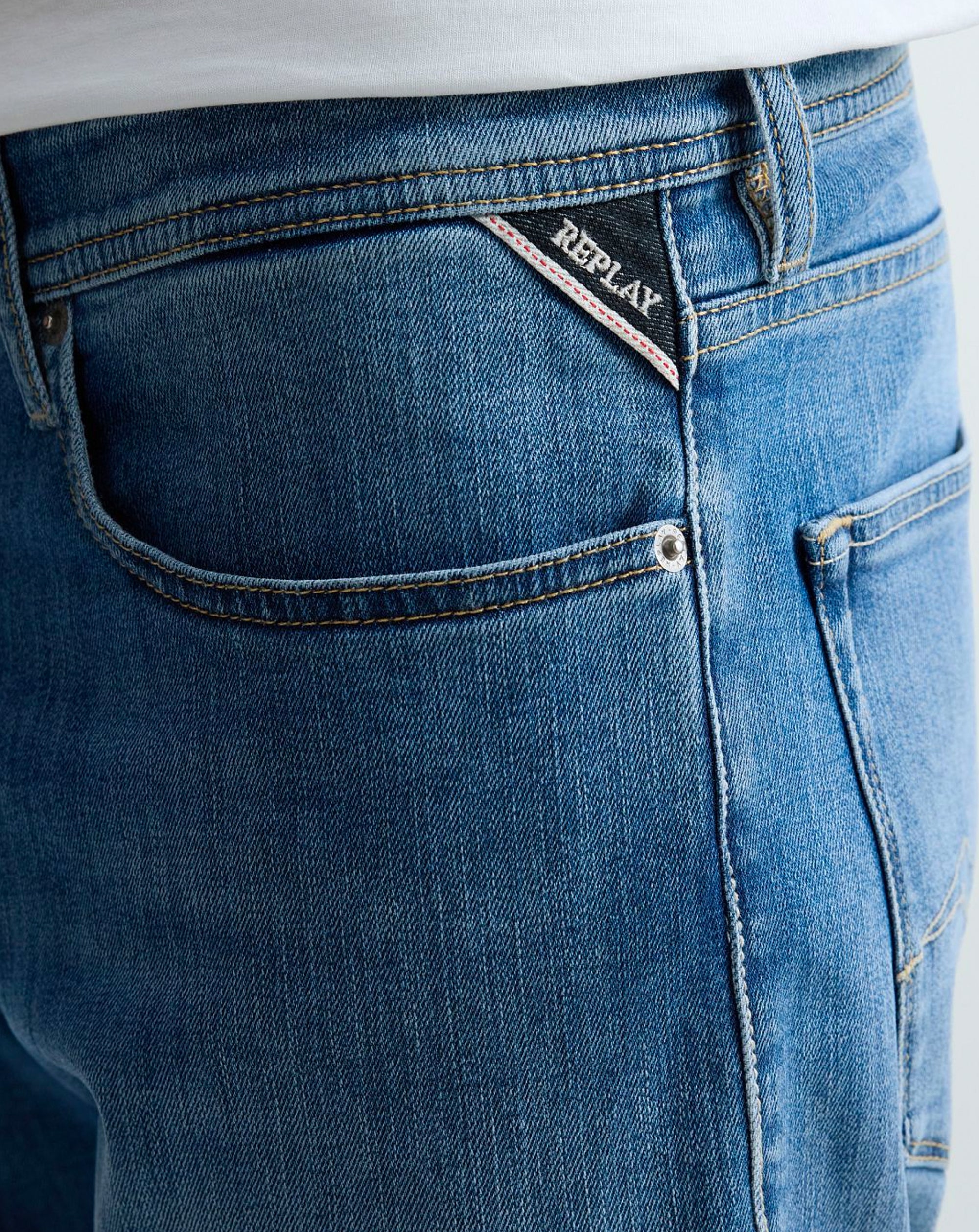 Replay Denim stretch shorts stonewash Blue Ma981y.685.194.009
