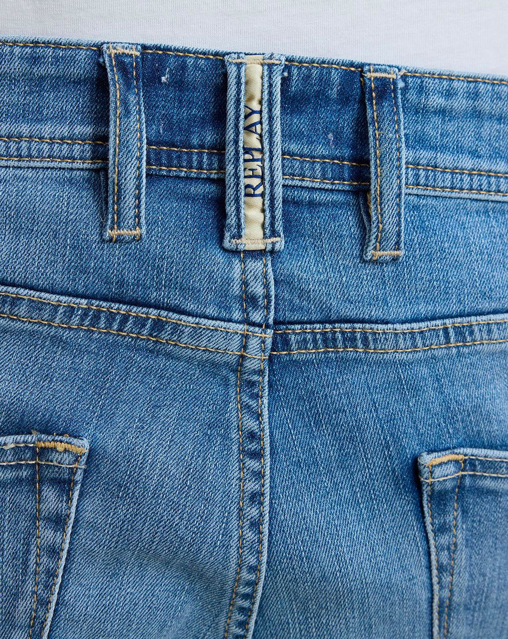 Replay Denim stretch shorts stonewash Blue Ma981y.685.194.009