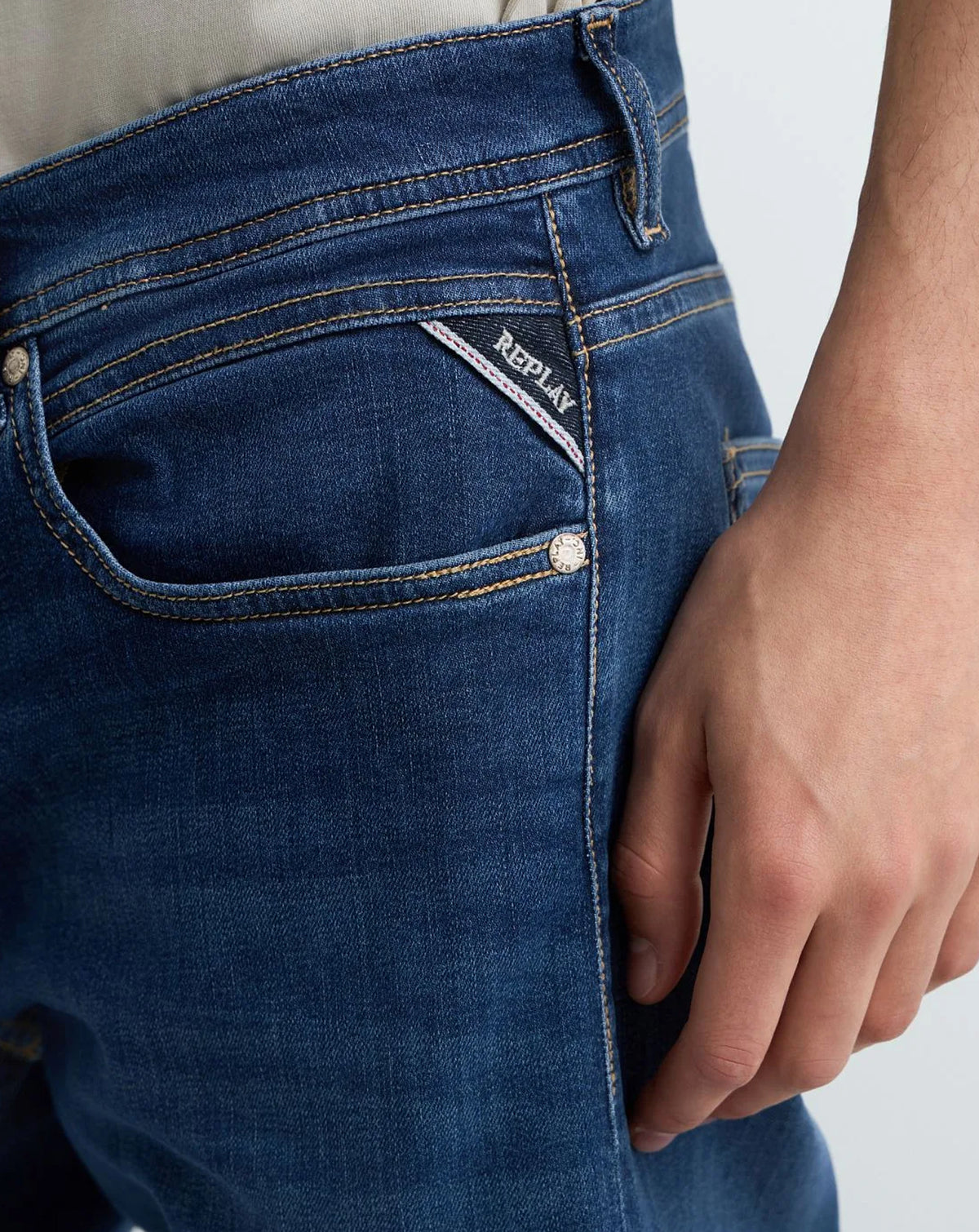 Replay Glover DNA 573 Straight Fit Jean DEEP BLUE