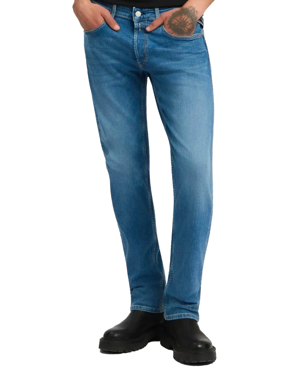 Replay Grover 573 Eco Plus Soft Straight Fit Jeans Blue 009
