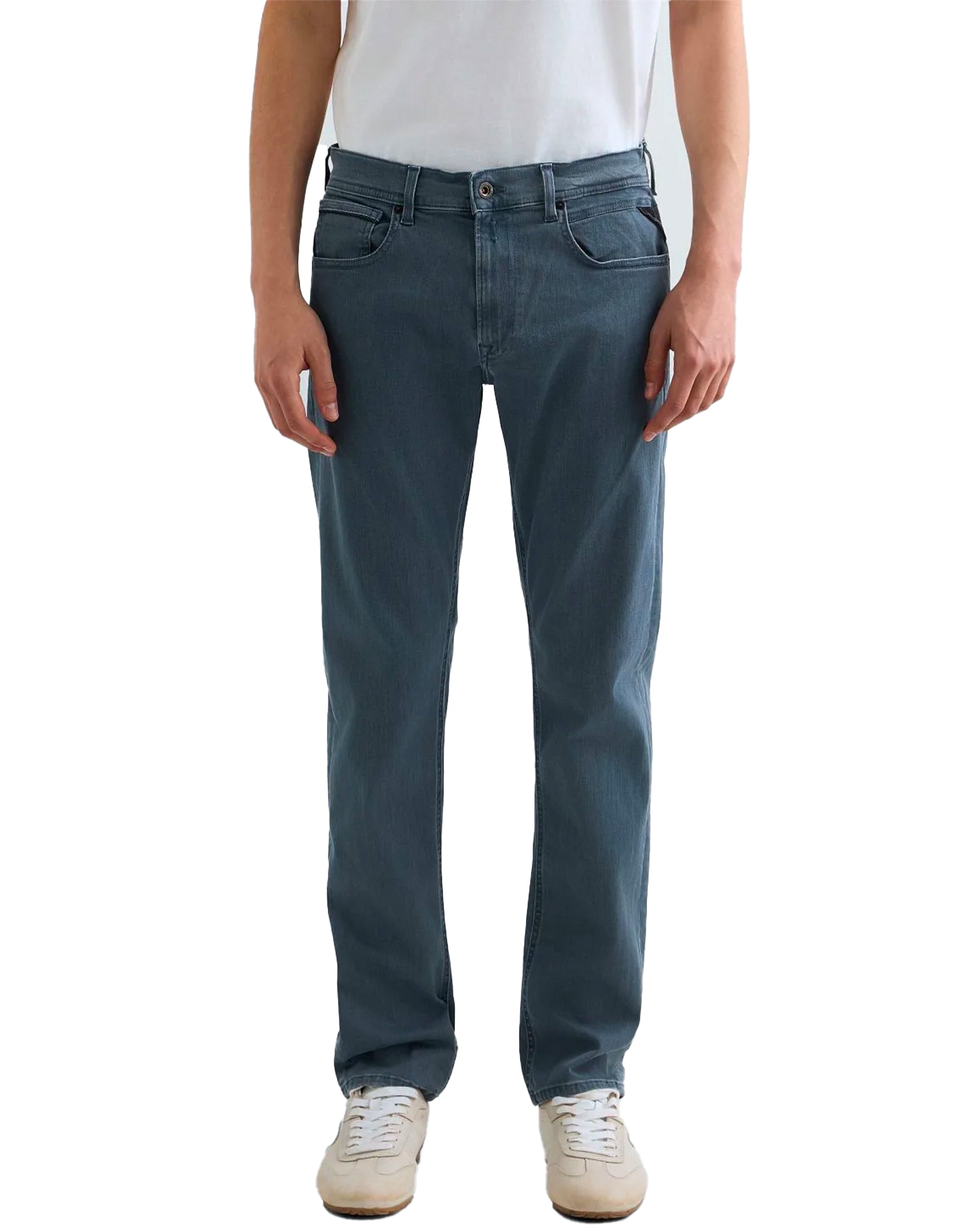 Replay Grover Hyperflex denim straight fit Jean Blue Grey