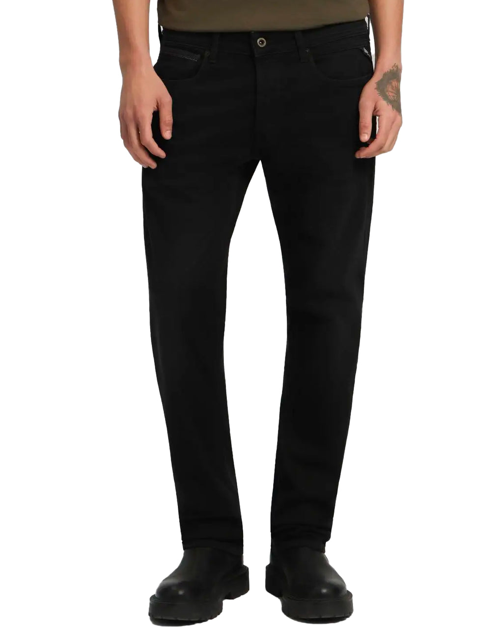 Replay Grover Soft Touch, Straight Fit Jeans BLACK