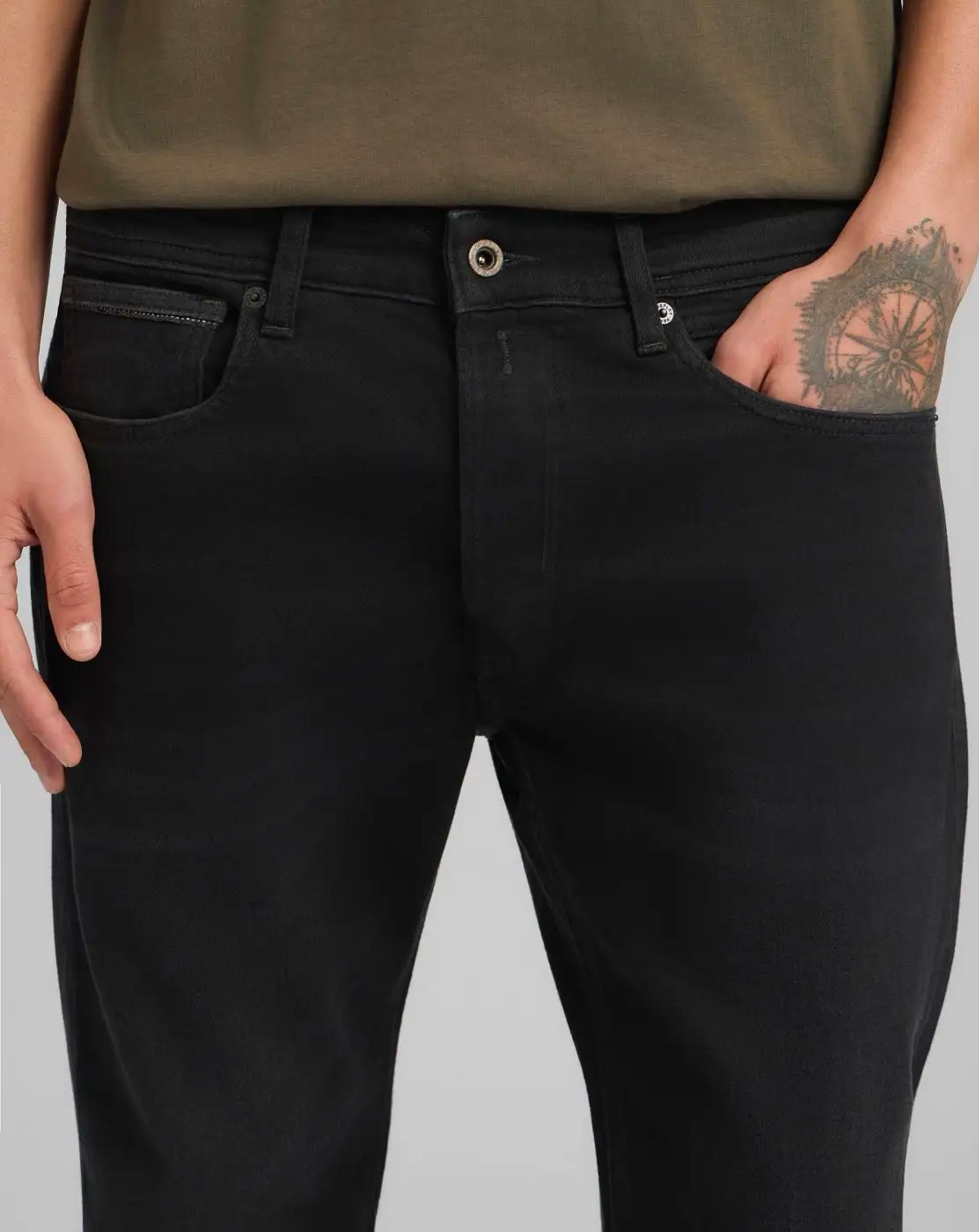Replay Grover Soft Touch, Straight Fit Jeans BLACK