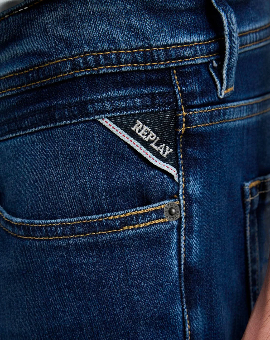 Replay Grover Straight Fit Stretch Denim Shorts M1072.685.192.009