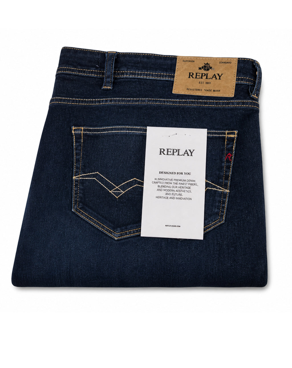 Replay Grover dark Blue stretch straight leg jean 007