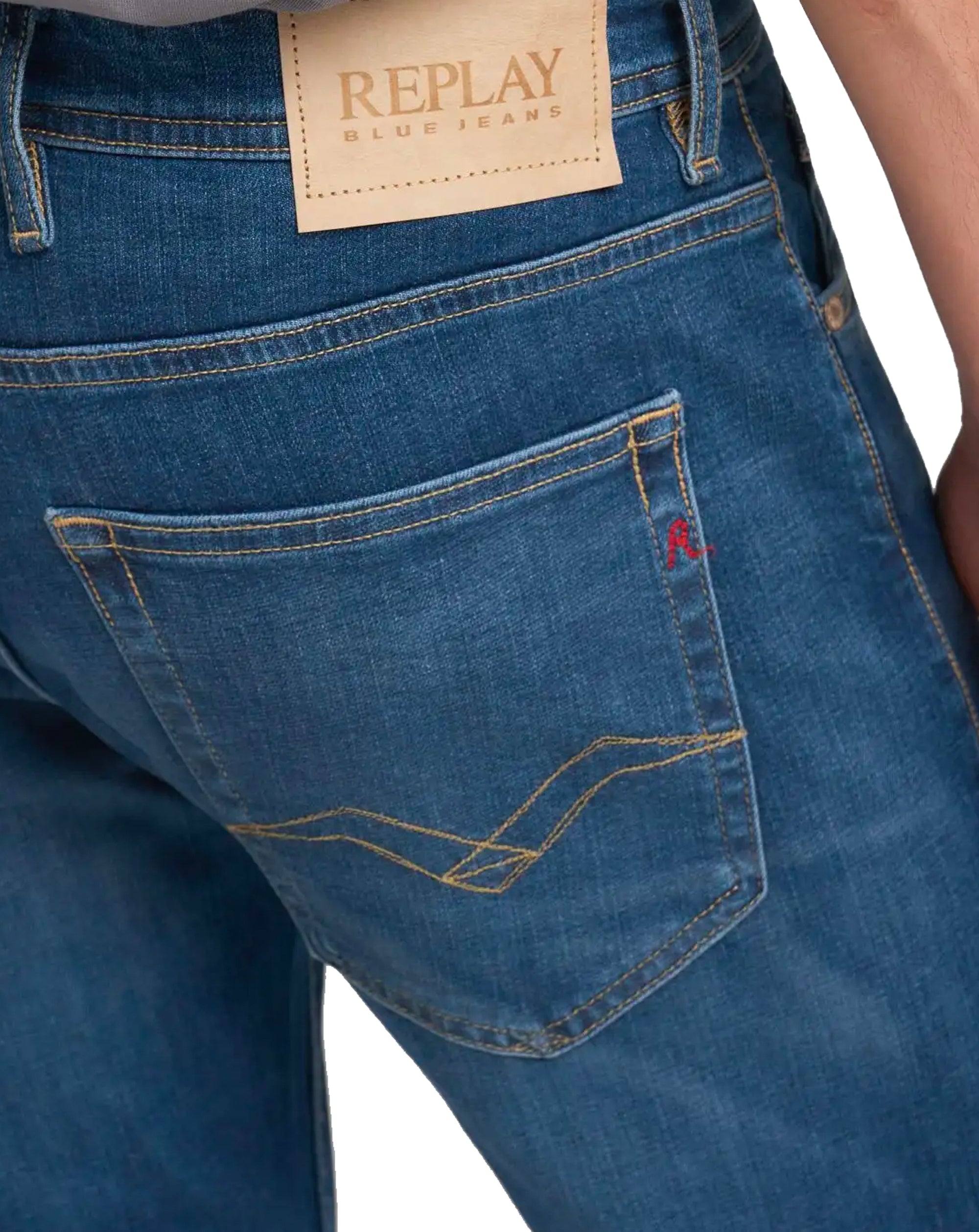 Replay Grover straight fit with comfort stretch Jean Blue 007