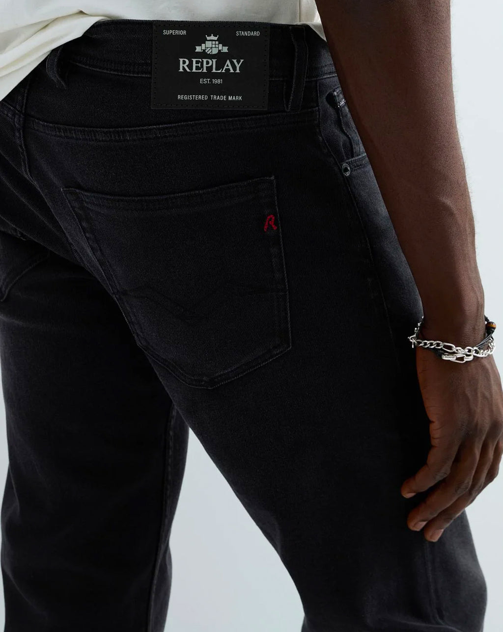 Replay Grover straight leg fit Jean washed black