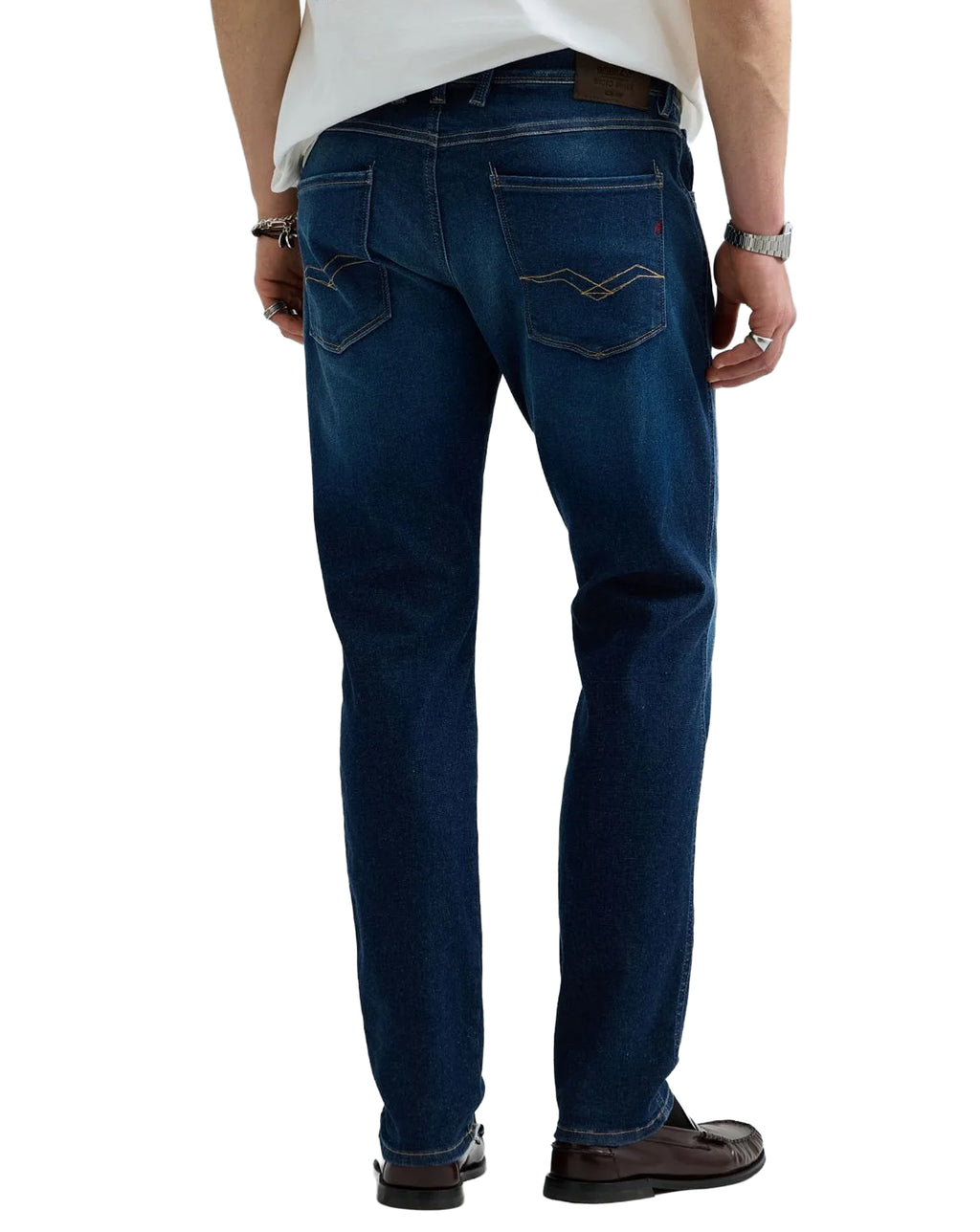 Replay Hyperflex Anbass Slim Fit Jean Clean Dark Wash