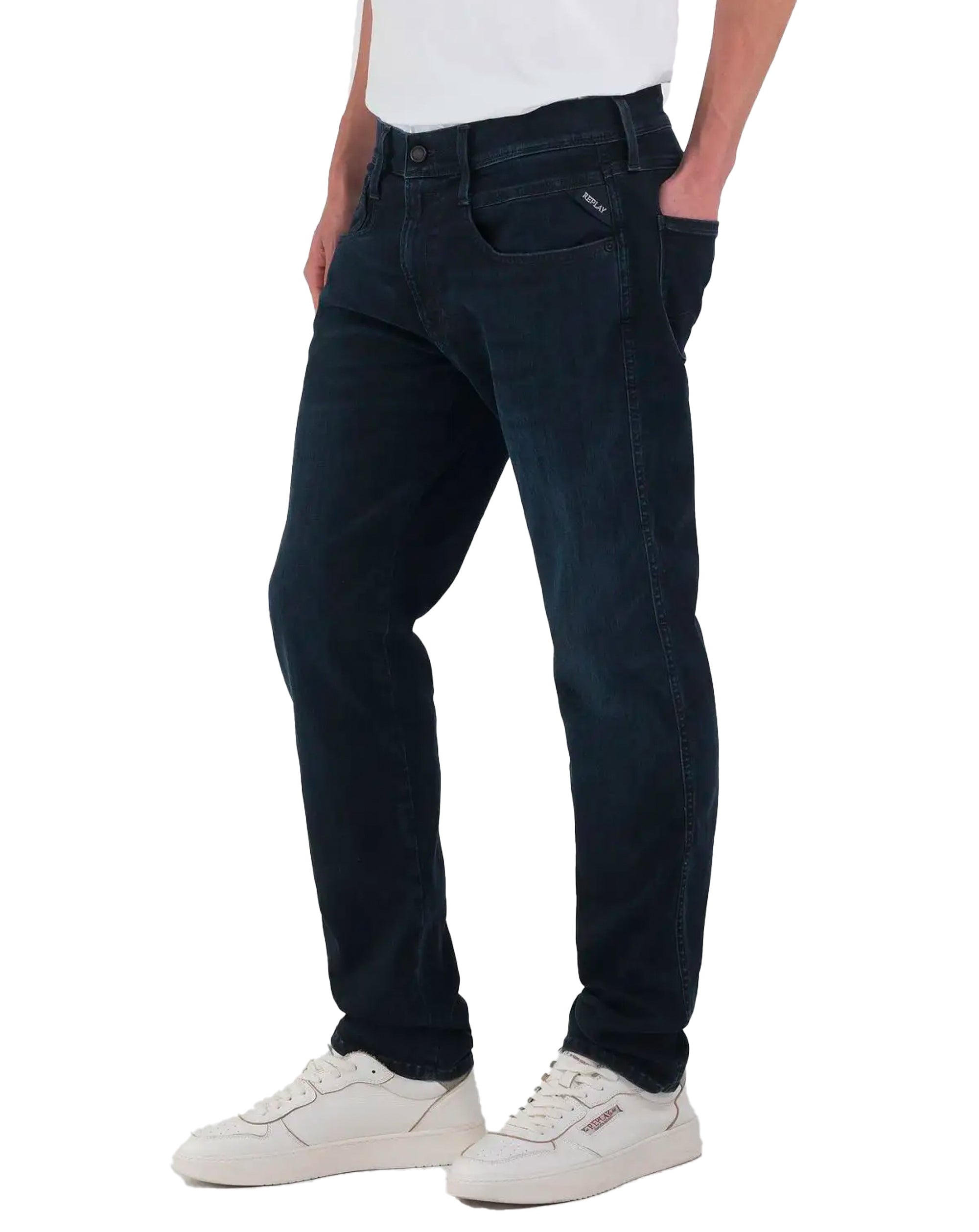 Replay Hyperflex Eco Plus sustainable denim Anbass Slim Fit jeans Dark Blue 007