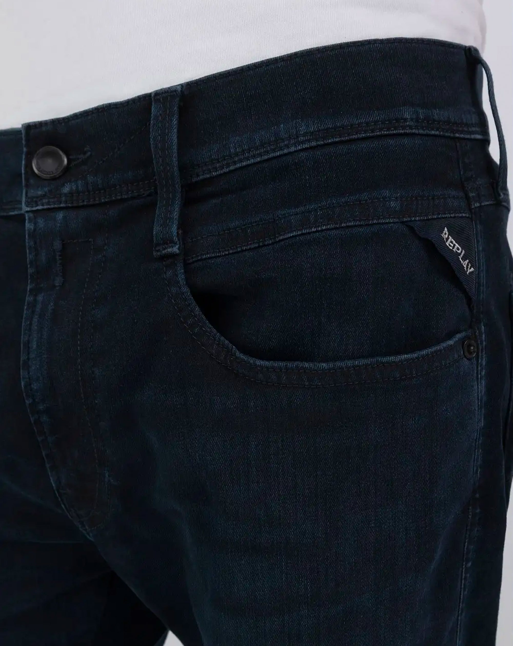 Replay Hyperflex Eco Plus sustainable denim Anbass Slim Fit jeans Dark Blue 007