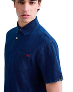 Replay Indigo denim blue premium polo shirt INDIGO