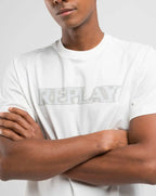 Replay Logo Carrier T Shirt White