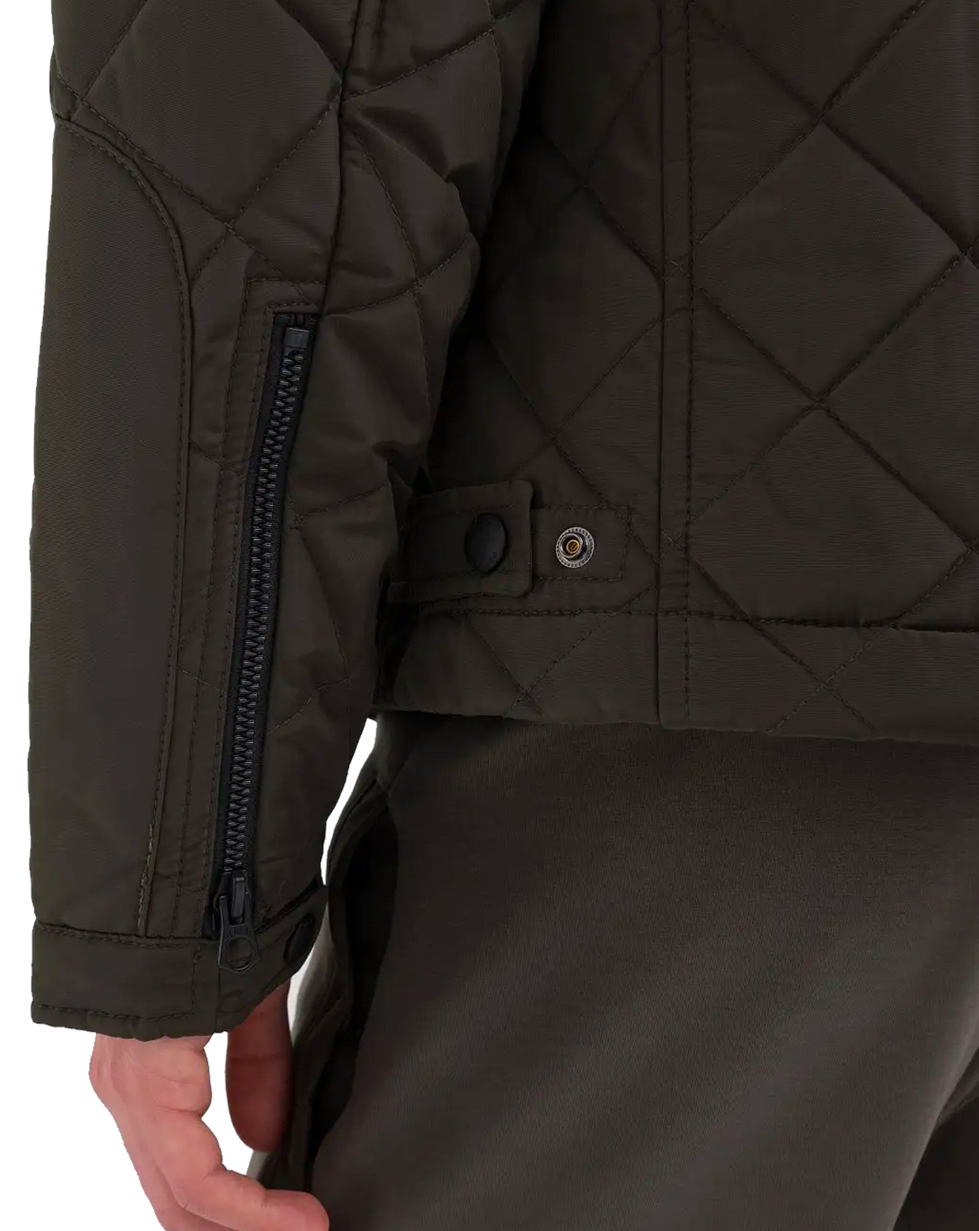 Replay Mens Biker Jacket Dark Green