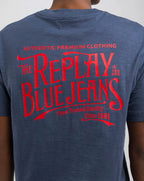 Replay Mens Organic T Shirt Blue