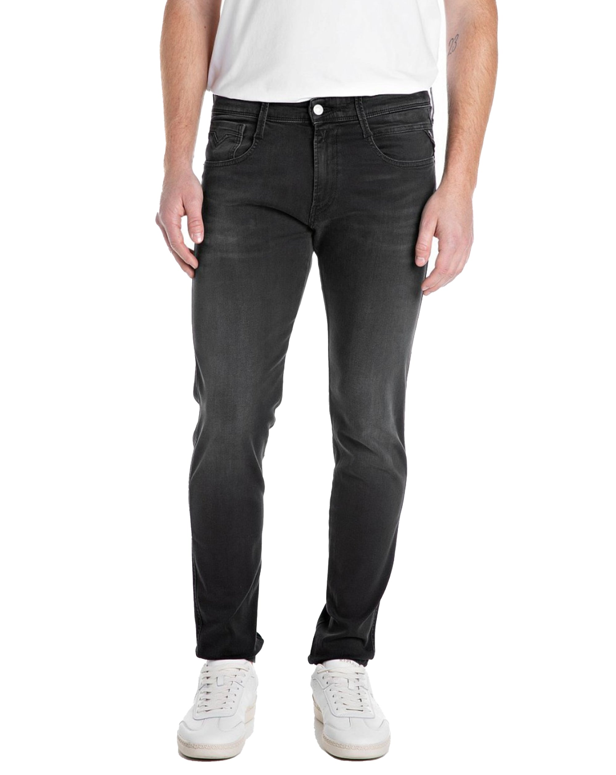 Replay Power Stretch Anbass Slim Jean Black