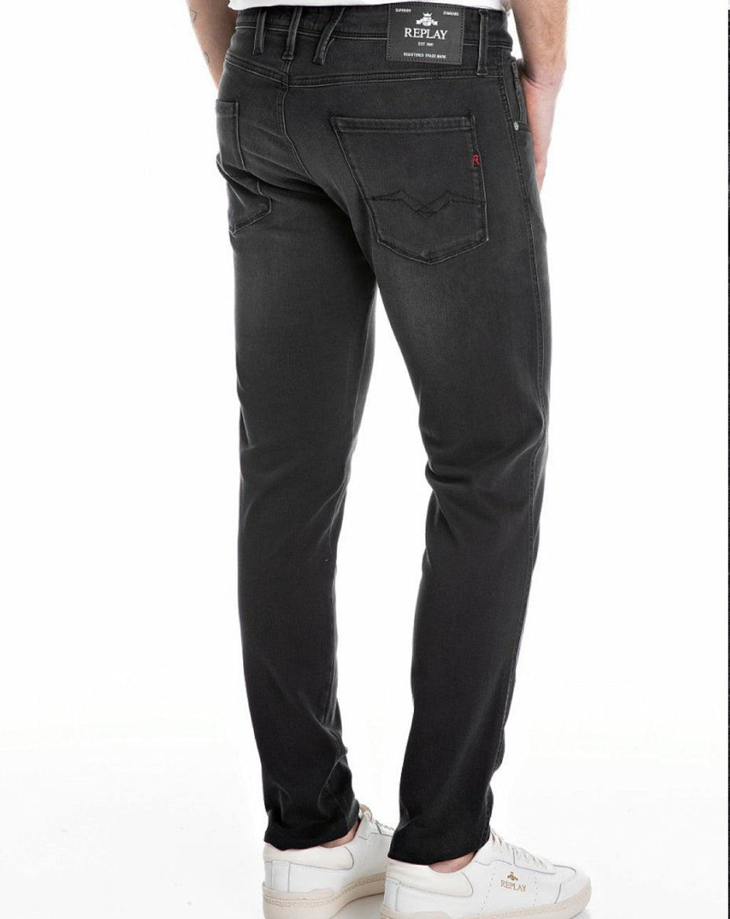 Replay Power Stretch Anbass Slim Jean Black