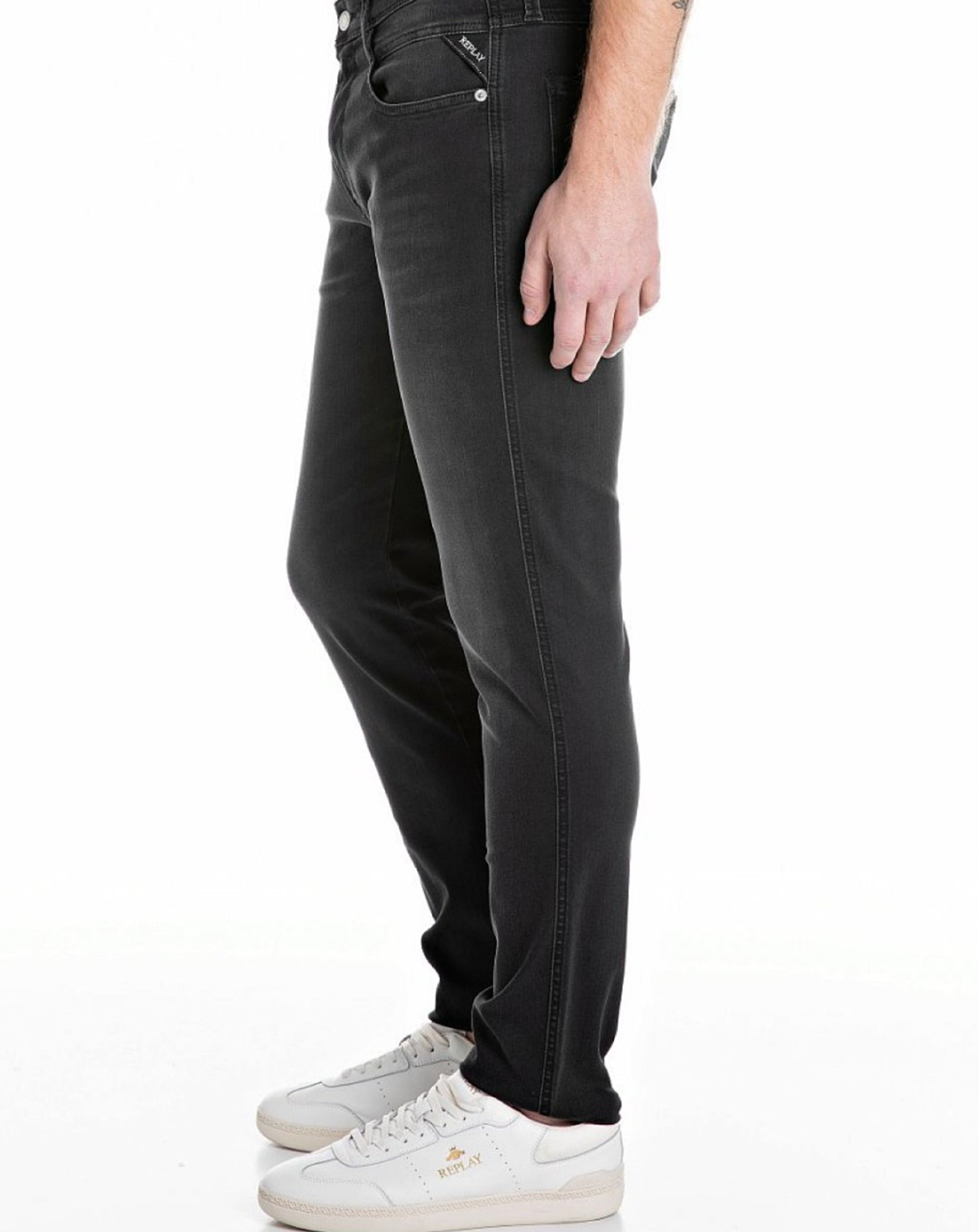 Replay Power Stretch Anbass Slim Jean Black