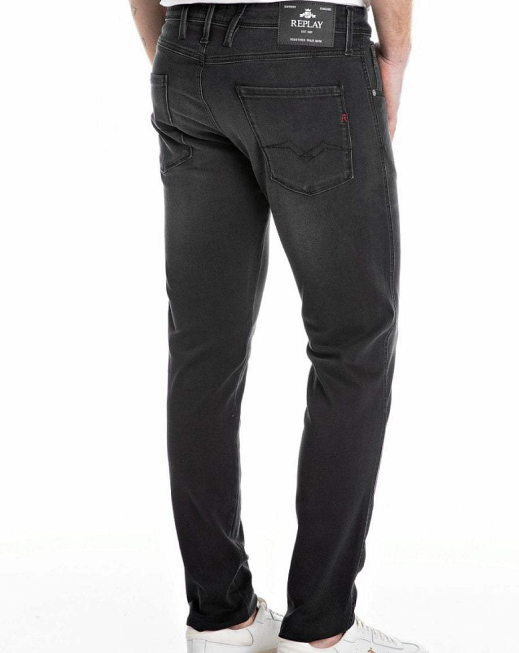 Replay Power Stretch Anbass Slim Jean Black