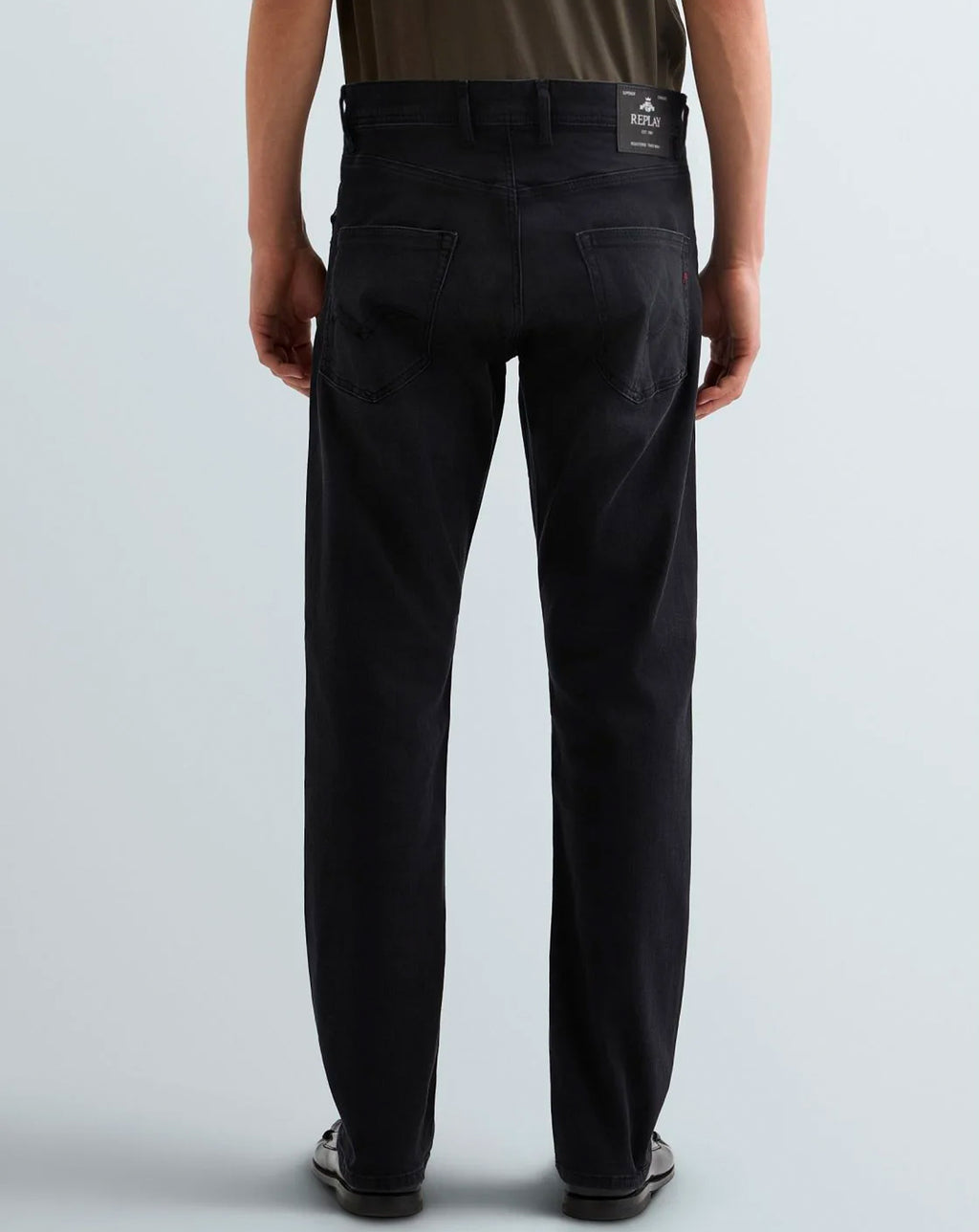 Replay Power stretch Grover straight fit Jean Black 097