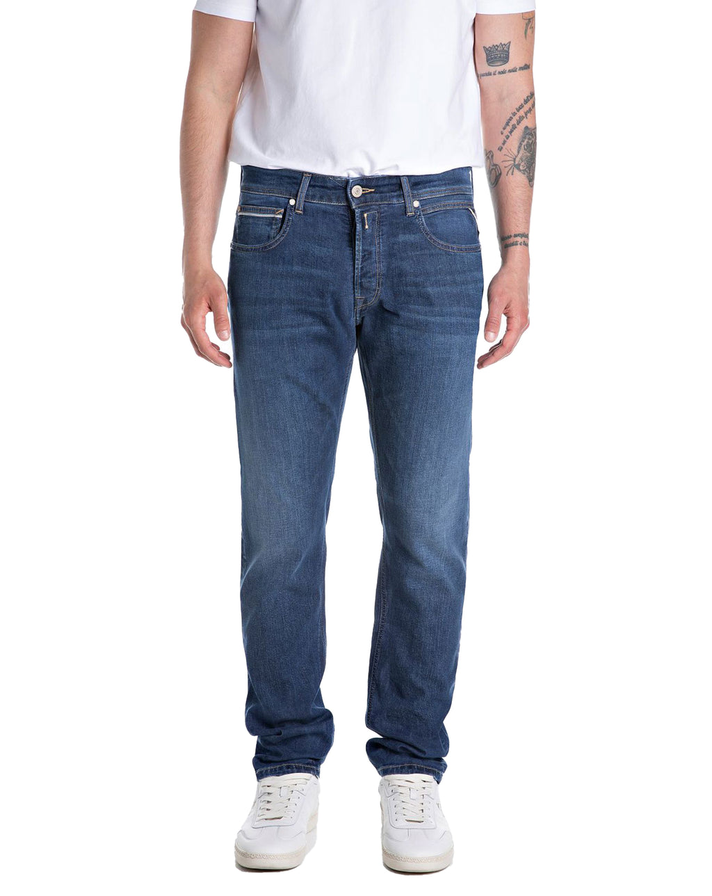 Replay 573 Eco plus Grover straight fit jean 007 Dark Blue