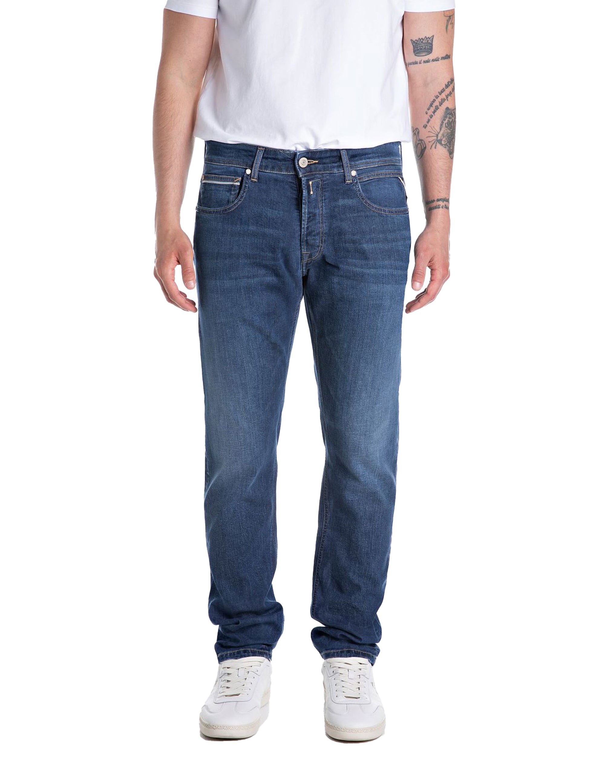 Replay 573 Eco plus Grover straight fit jean 007 Dark Blue