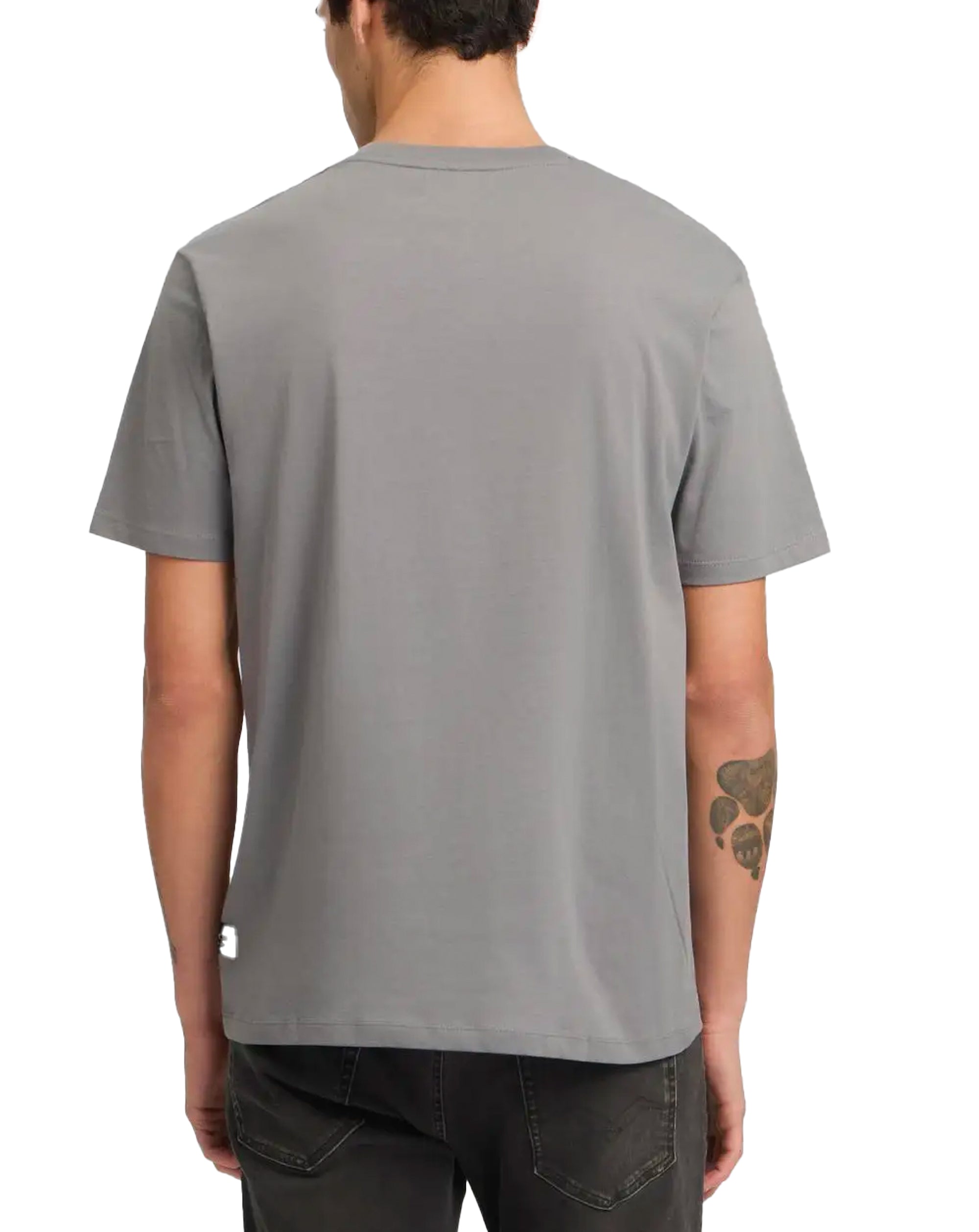 Replay R T Shirt Tonal Logo GREY