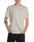Replay R logo crew neck premium t-shirt STONE