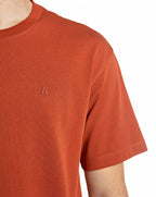 Replay R logo crew neck t-shirt RUST