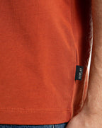 Replay R logo crew neck t-shirt RUST