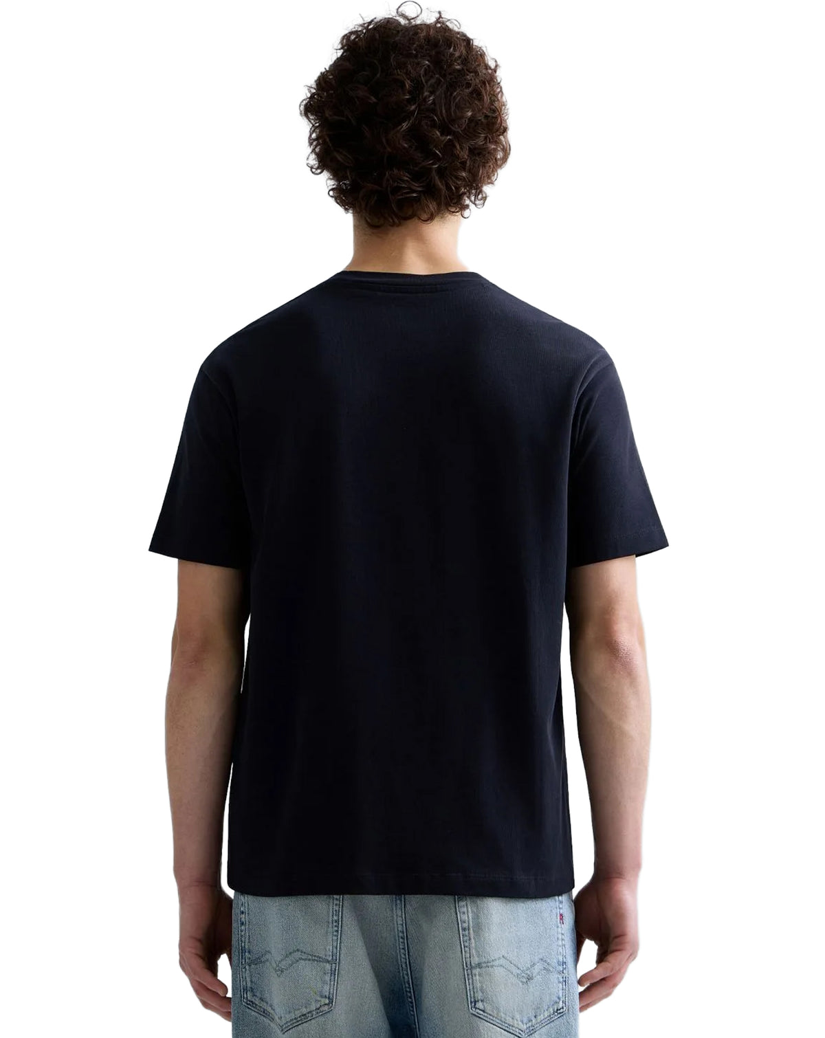 Replay R logo crew neck tee shirt DARK NAVY