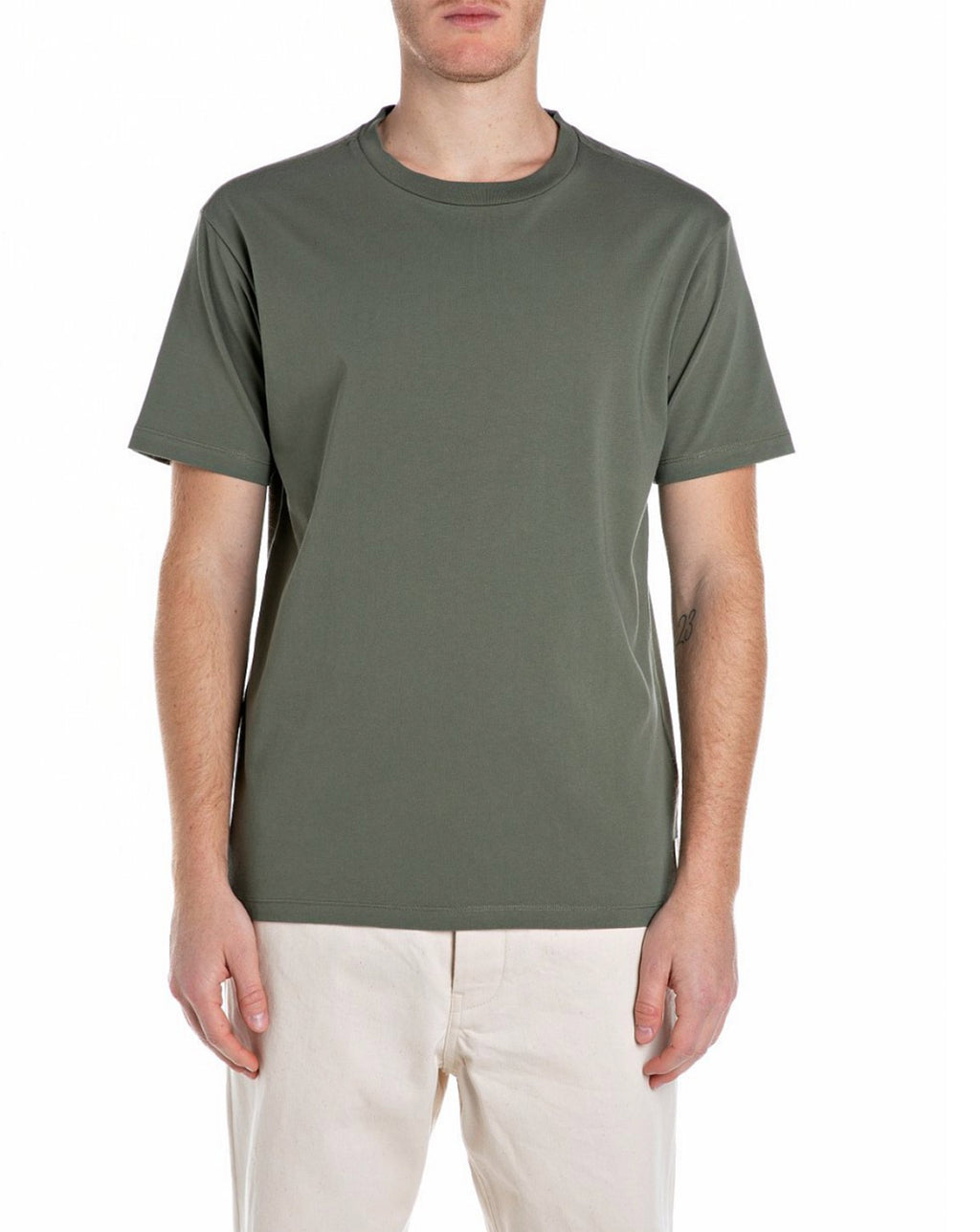Replay Satorriale Premium Quality T Shirt Khaki