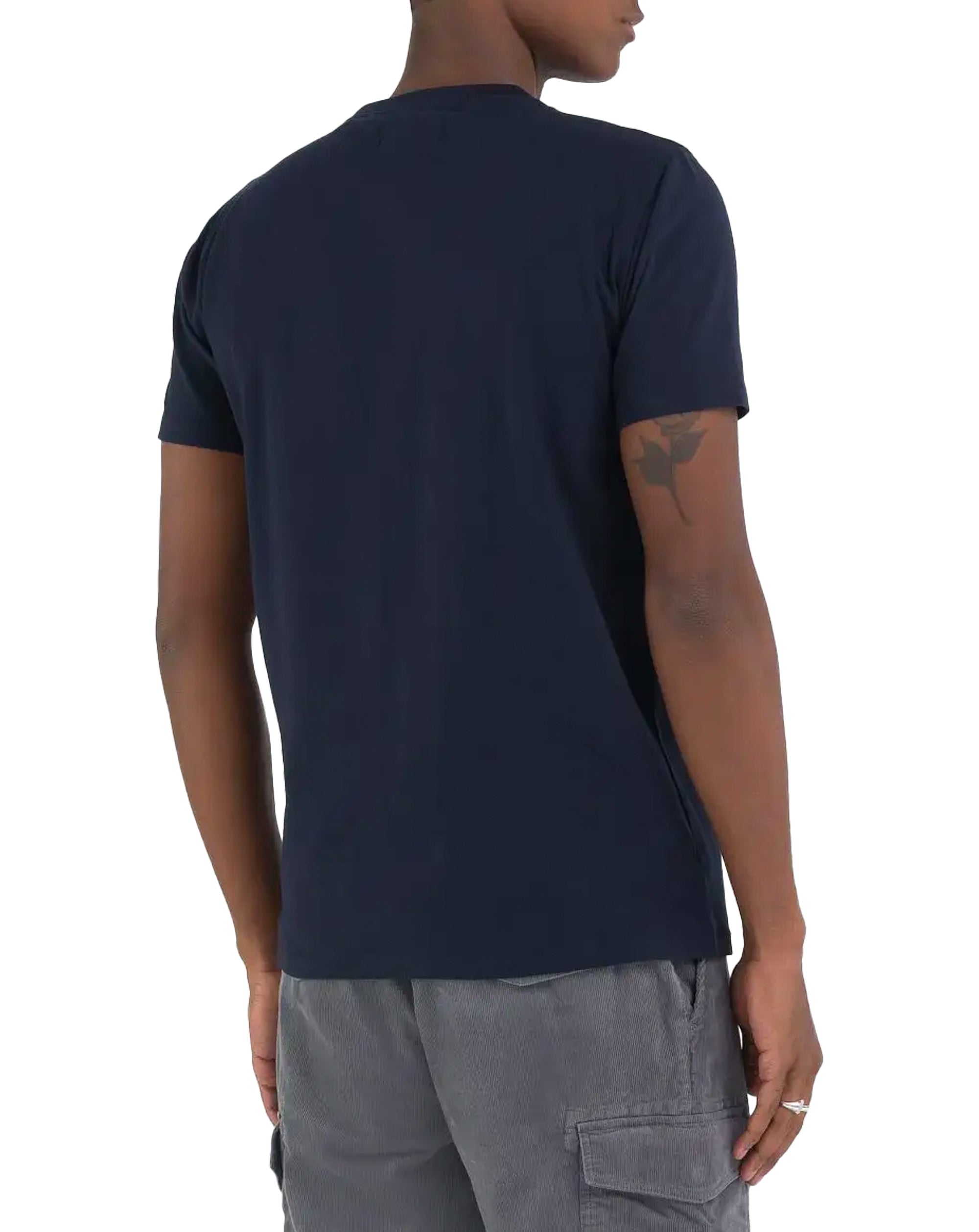Replay Superior Cotton Plain T Shirt Navy