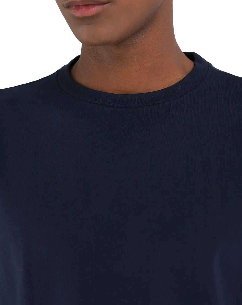 Replay Superior Cotton Plain T Shirt Navy