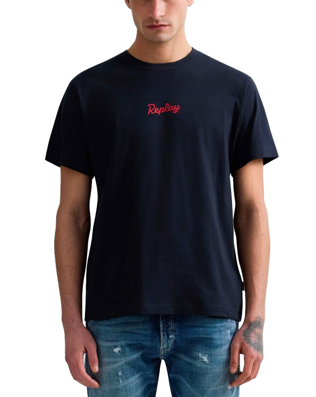 Replay T-Shirt  With Front Print NAVY