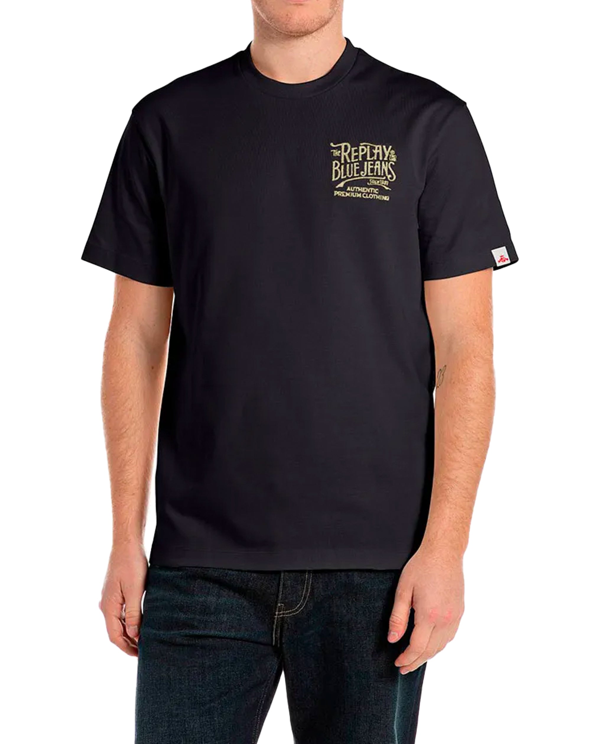 Replay Blue Jeans T Shirt Dark Navy