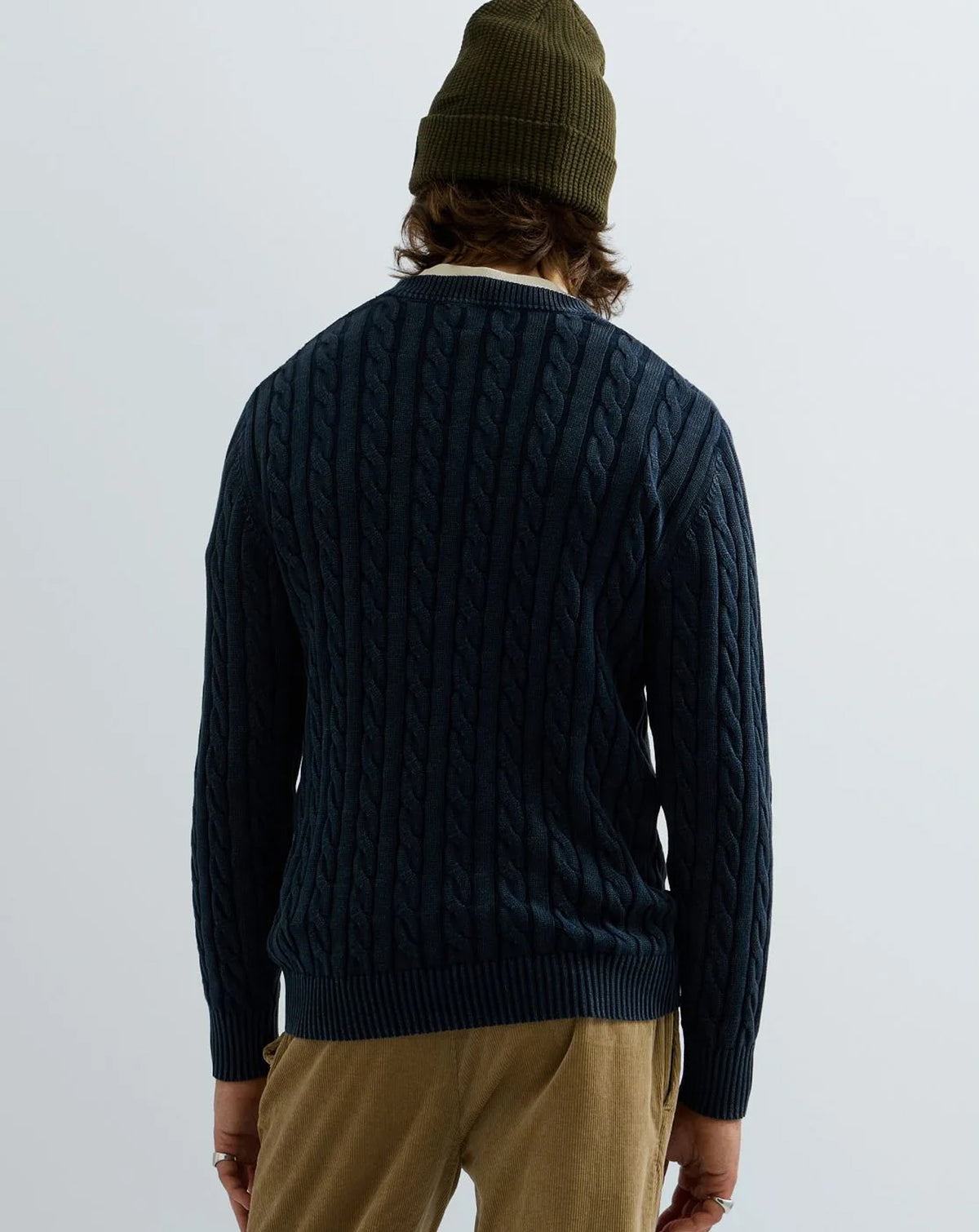 Replay Cable Knit Jumper NAVY