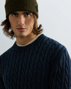Replay Cable Knit Jumper NAVY