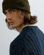 Replay Cable Knit Jumper NAVY