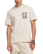 Replay Vintage Dog Print T Shirt Front And Back Print Ecru