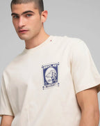 Replay Vintage Dog Print T Shirt Front And Back Print Ecru
