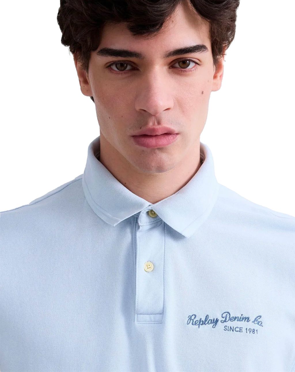Replay premium quality polo shirt LIGHT BLUE
