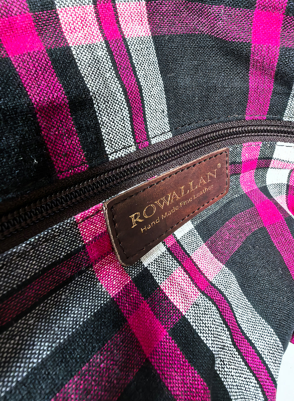 Rowallan Safari Large Weekender Leather Bag BROWN