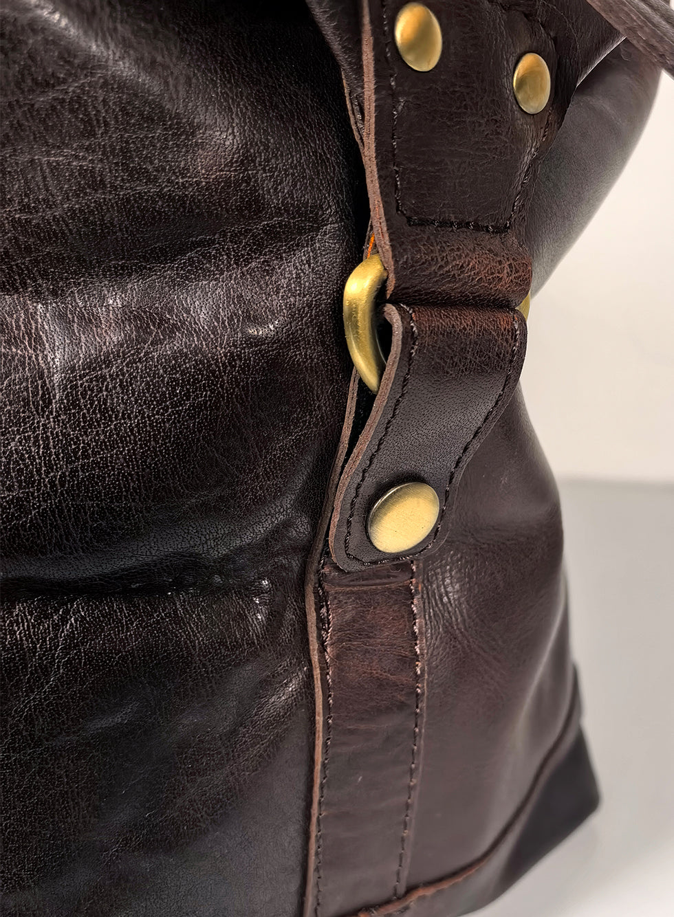 Rowallan Safari Large Weekender Leather Bag BROWN