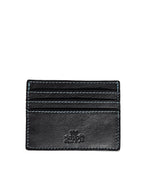 Rowallan Mens Leather Card Holder Black/multi Colour