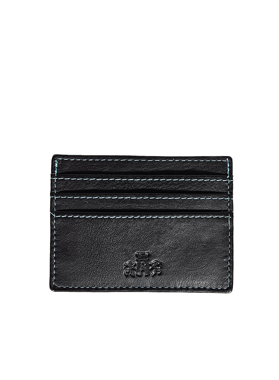 Rowallan Mens Leather Card Holder Black/multi Colour