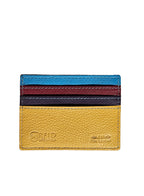 Rowallan Mens Leather Card Holder Black/multi Colour