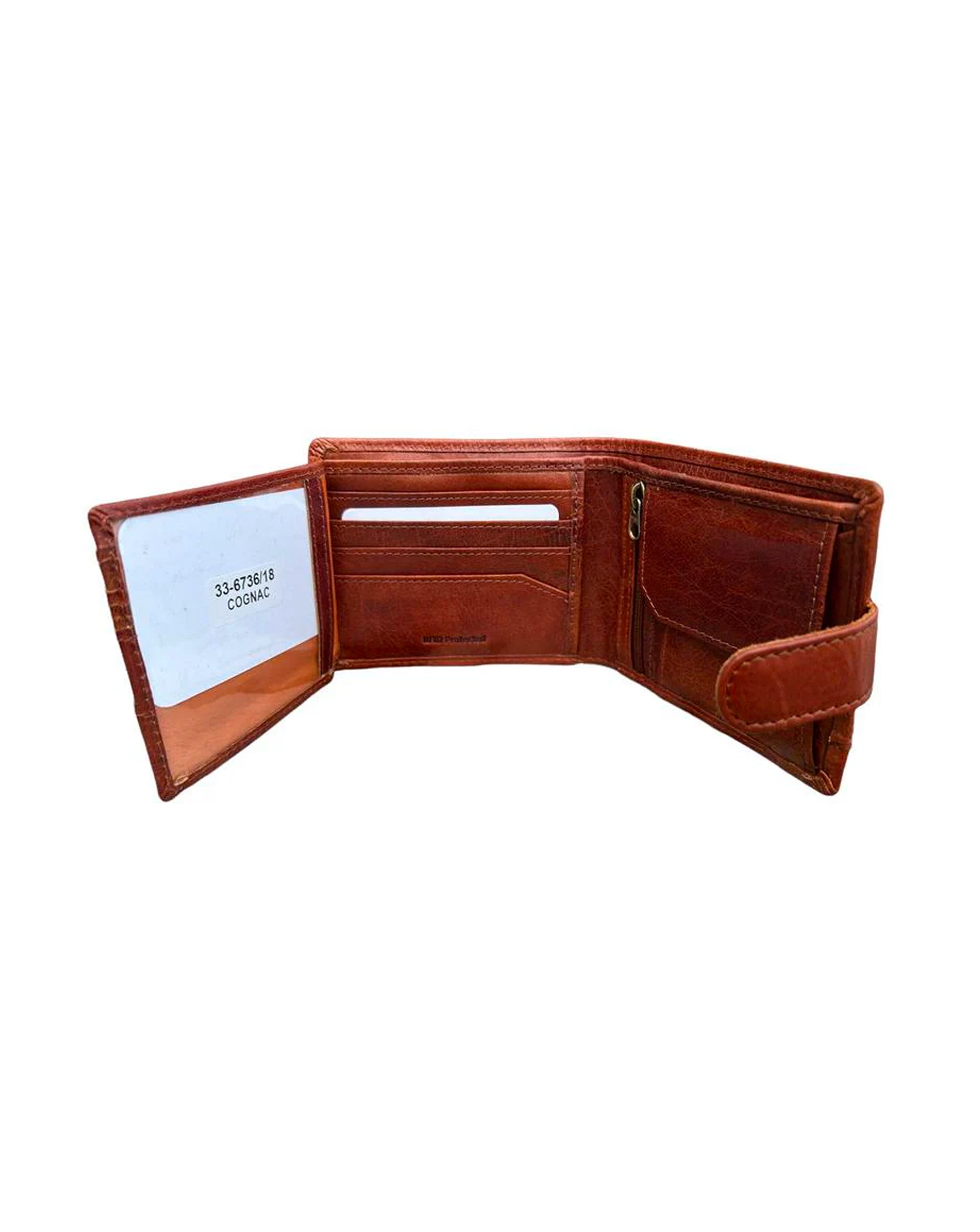 Rowallan Panama tabbed flip out wallet COGNAC