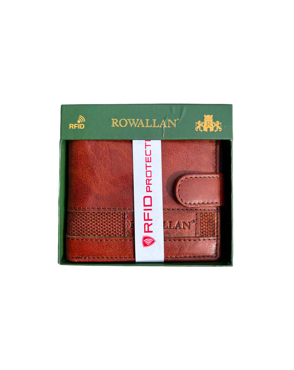 Rowallan Panama tabbed flip out wallet COGNAC