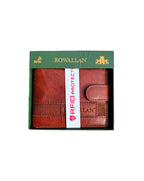 Rowallan Panama tabbed flip out wallet COGNAC
