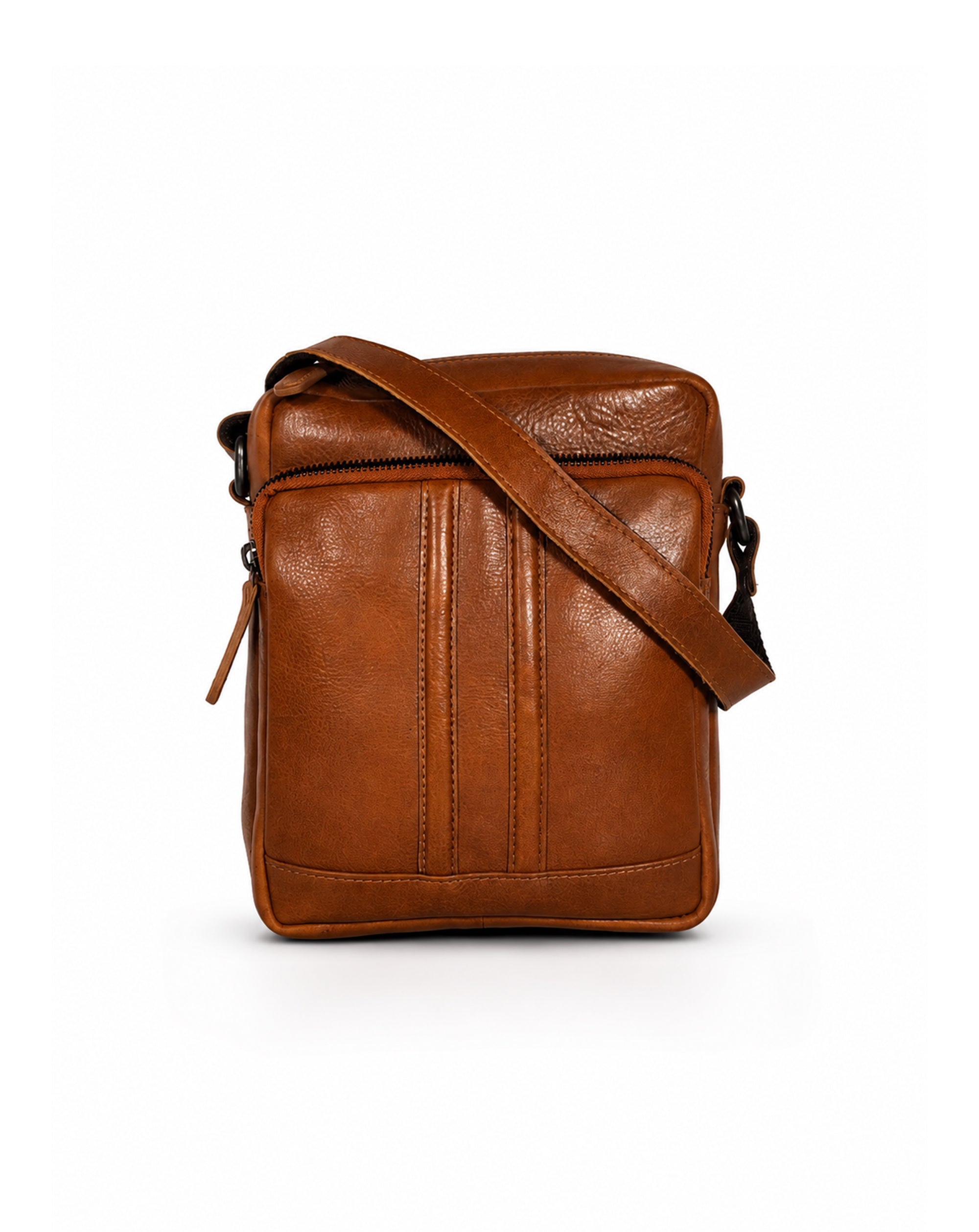 Rowallan Spartan Light Tan Medium Size Soft Leather Crossbody Man Bag